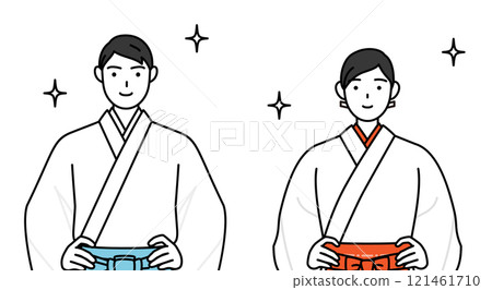 雙手叉腰的神官與巫女 雙手叉腰的神官與巫女 121461710