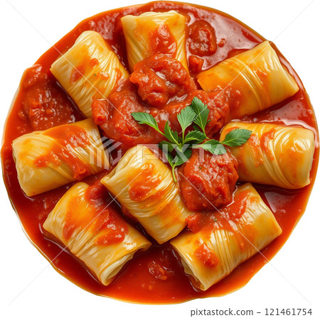 番茄醬和捲心菜捲 121461754