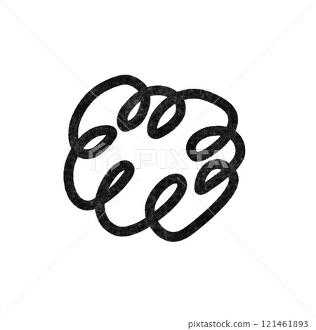 手繪可愛模糊標記抑鬱垃圾灰塵 121461893