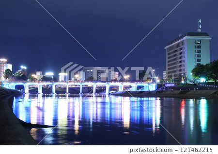 Tonobashi Bridge at night (Okazaki City, Aichi Prefecture) 121462215