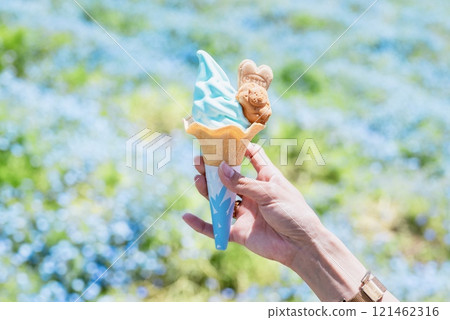 Nemophila soft serve ice cream Nemophila soft serve ice cream 121462316