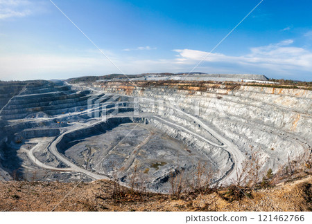 Panorama of a large calcareous opencast Panorama of a large calcareous opencast 121462766