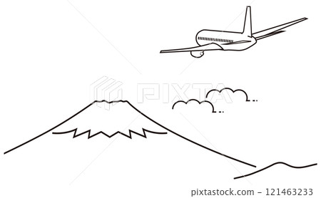 Mt. Fuji and Airplane Mt. Fuji and Airplane 121463233
