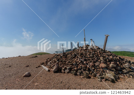 The summit of the mountain 121463942