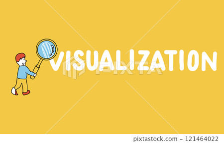 促進可視化的商人的圖像插圖。 促進可視化的商人的圖像插圖。 121464022