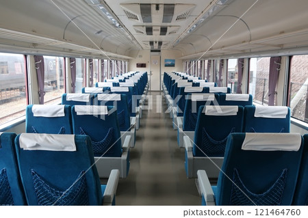 Inside the car of the express train Inside the car of the express train 121464760