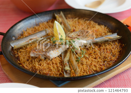 Paella, Paella, Fideuá, Pasta Paella, Pasta Paella, Spanish Cuisine Paella, Paella, Fideuá, Pasta Paella, Pasta Paella, Spanish Cuisine 121464793