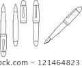 鋼筆單色線描透明套裝 121464823