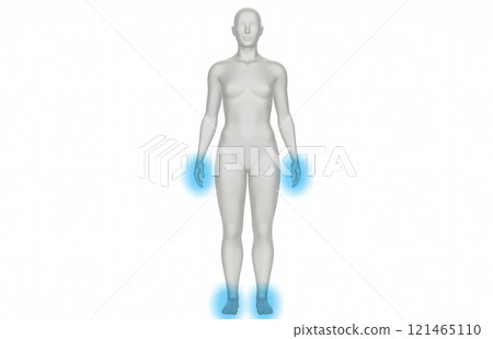 對寒冷、四肢類型敏感的圖像說明 121465110