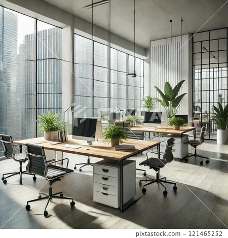 辦公室會議室、電腦、遠距辦公、會議大樓、現代 121465252