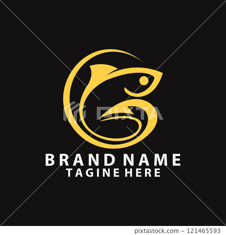 hook sea fish logo design vector hook sea fish logo design vector 121465593