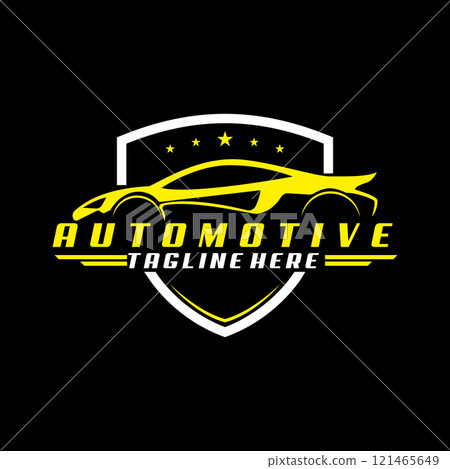 automotive sport car shiled logo design vector 121465649