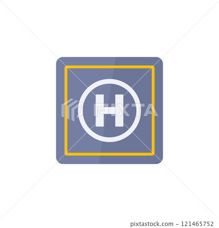 helipad icon, flat vector design helipad icon, flat vector design 121465752