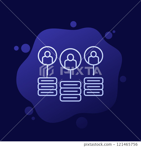 CDN icon with users, Content delivery network 121465756