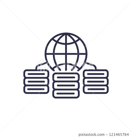 CDN, Content delivery network line icon CDN, Content delivery network line icon 121465764