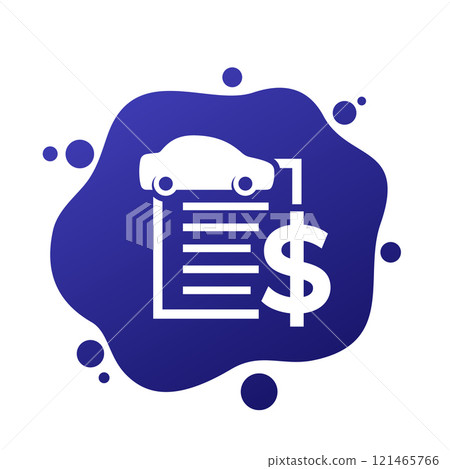 credit application icon, car loan or insurance credit application icon, car loan or insurance 121465766