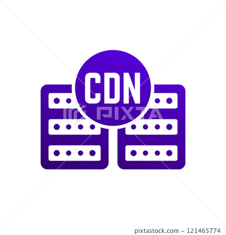 CDN icon, Content delivery network vector CDN icon, Content delivery network vector 121465774