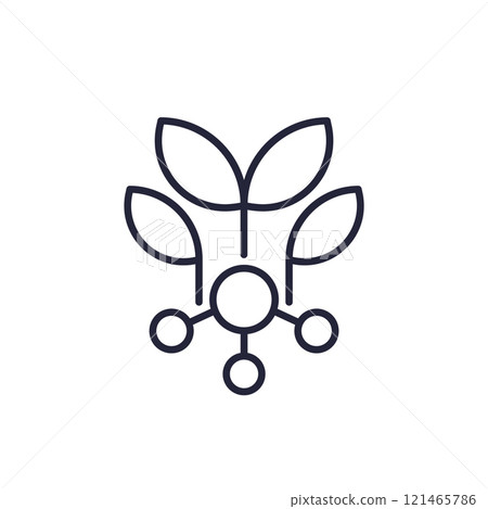 plant-based nutrient line icon on white plant-based nutrient line icon on white 121465786