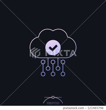 cloud access, hosting icon with gradient cloud access, hosting icon with gradient 121465796