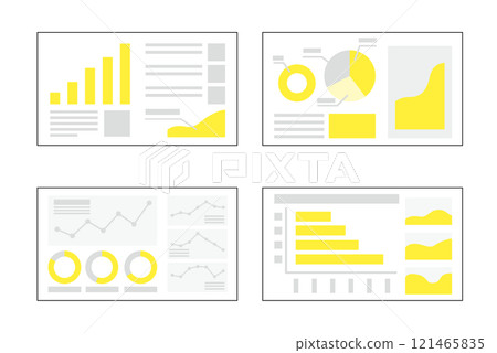 Dummy illustrations of charts and graphs 121465835