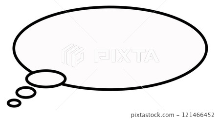 Simple oval thought bubble 1 (black and white) Simple oval thought bubble 1 (black and white) 121466452