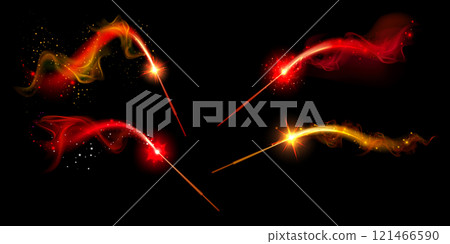 Magic wand sparkle effects set Magic wand sparkle effects set 121466590