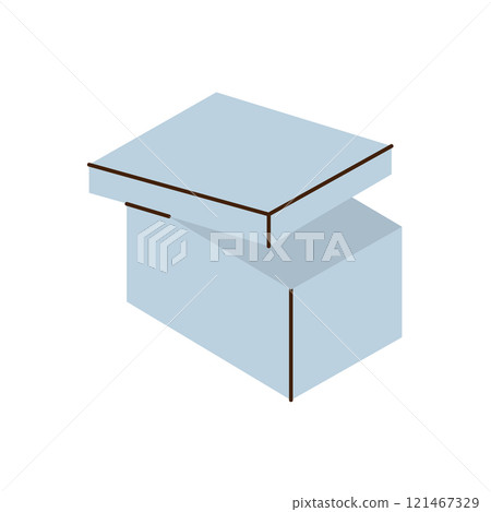 Square box. Carton delivery packaging box. Vector illustration. 121467329
