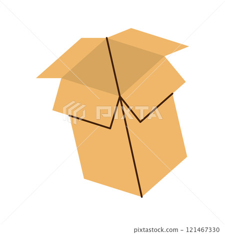 Package cardboard box. Carton delivery packaging box. Vector illustration. 121467330