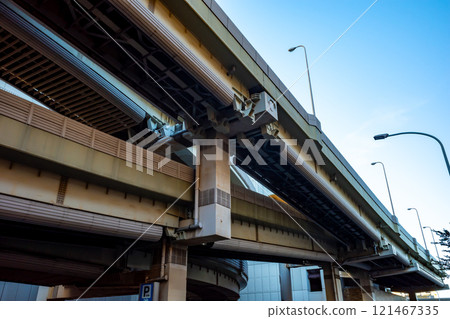Scenery near the Higashi-Ikebukuro toll gate on the Metropolitan Expressway in Tokyo 2024.11 a-1 121467335