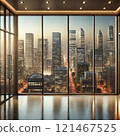 View from an office window in a high-rise building 121467525