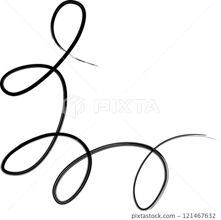 Spiral and swirl brush strokes. Design decoration Spiral and swirl brush strokes. Design decoration 121467632