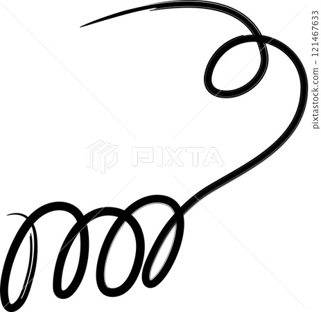 Spiral and swirl brush strokes. Design decoration 121467633