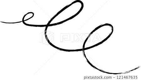 Spiral and swirl brush strokes. Design decoration Spiral and swirl brush strokes. Design decoration 121467635