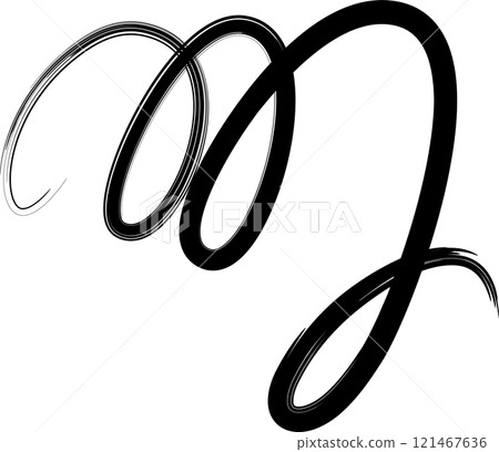 Spiral and swirl brush strokes. Design decoration Spiral and swirl brush strokes. Design decoration 121467636