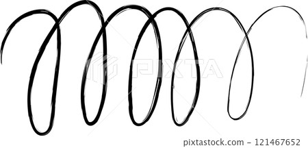 Spiral and swirl brush strokes. Design decoration Spiral and swirl brush strokes. Design decoration 121467652
