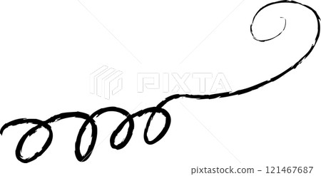 Spiral and swirl brush strokes. Design decoration 121467687