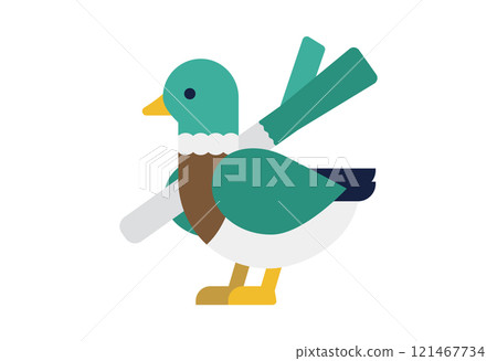 Illustration of a duck onion | Simple deformed design (vector material) 121467734