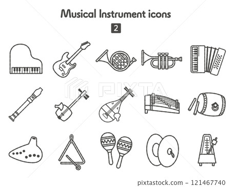 Musical instrument icon collection 2 121467740