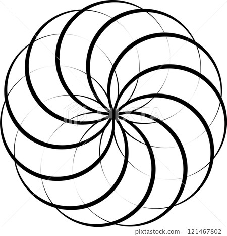 Overlapping circles and round. Graphic overlay design Overlapping circles and round. Graphic overlay design 121467802