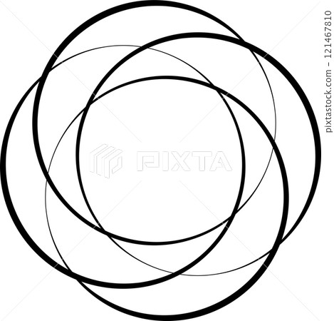 Overlapping circles and round. Graphic overlay design Overlapping circles and round. Graphic overlay design 121467810