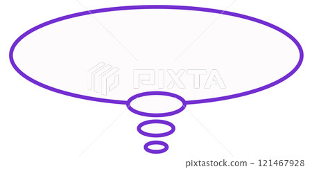 簡單橢圓形思想泡泡2(紫色/白色) 簡單橢圓形思想泡泡2(紫色/白色) 121467928