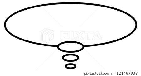 簡單的橢圓形思想泡泡 2（僅限黑色/線條畫） 121467938