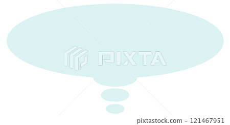 簡單的橢圓形思想泡泡2(淺藍色,無畫線) 簡單的橢圓形思想泡泡2(淺藍色,無畫線) 121467951