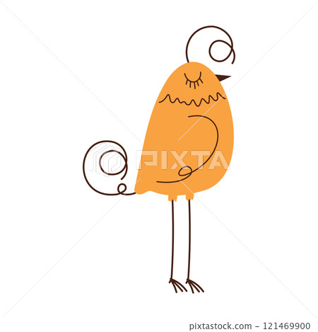 Minimalist illustration of an orange bird with curled tail and delicate features, showcasing whimsical and playful line art design. Whimsical Orange Bird Line Art Illustration Minimalist illustration of an orange bird with curled tail and delicate features, showcasing whimsical and playful line art design. Whimsical Orange Bird Line Art Illustration 121469900