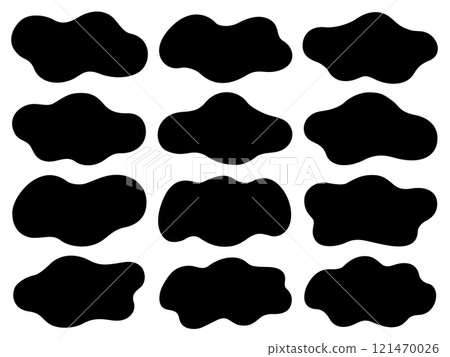 Irregular horizontal silhouette frame set 121470026