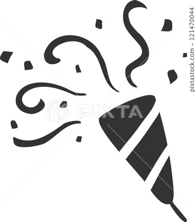 Monochrome hand drawn cracker vector icon Monochrome hand drawn cracker vector icon 121470044