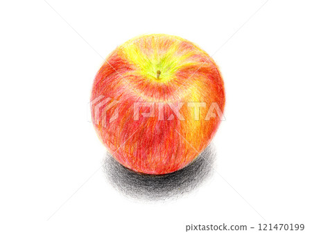 用色鉛筆繪製的手繪蘋果插畫 用色鉛筆繪製的手繪蘋果插畫 121470199