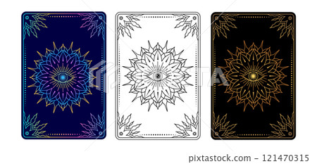 Tarot card with all seeing eye  121470315