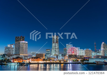 "Kanagawa Prefecture" Minato Mirai night view from Osanbashi Pier 121470364