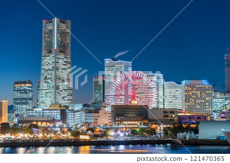 "Kanagawa Prefecture" Minato Mirai night view from Osanbashi Pier 121470365